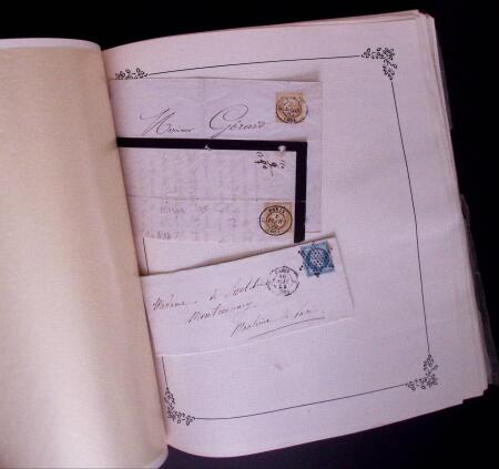 1852-1870 un classeur contenant une partie de lettres