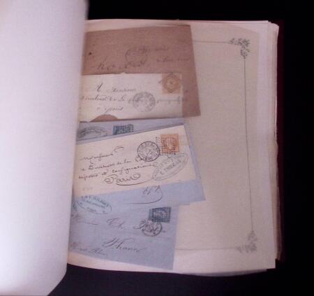 1852-1870 un classeur contenant une partie de lettres
