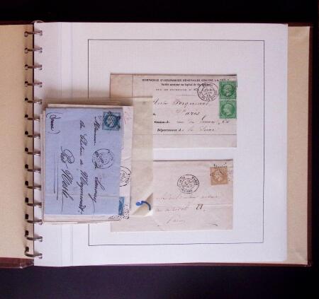1852-1870 un classeur contenant une partie de lettres