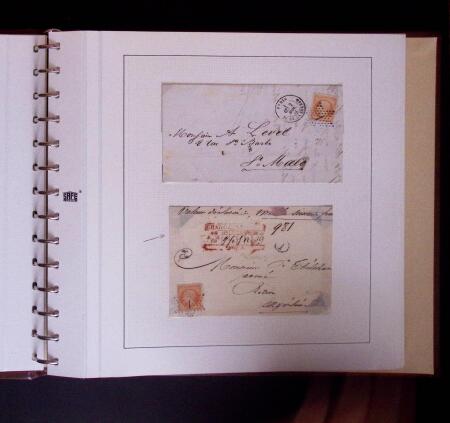 1852-1870 un classeur contenant une partie de lettres