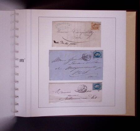 1852-1870 un classeur contenant une partie de lettres