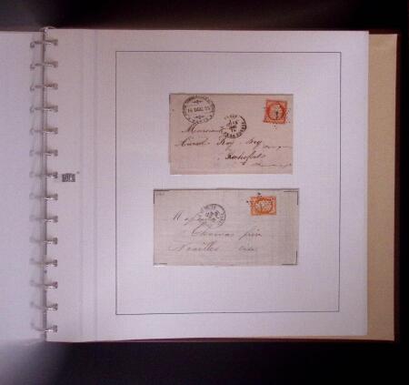 1852-1870 un classeur contenant une partie de lettres