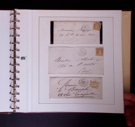 1852-1870 un classeur contenant une partie de lettres