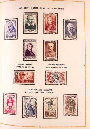 1849-2003 Collection de timbres de France an 10 albums