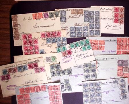 1922-23 Group of 27 covers from INFLA period with diverse