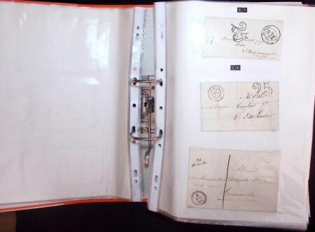 1768-2003, Lot de lettre et CPA, en un classeurs avec