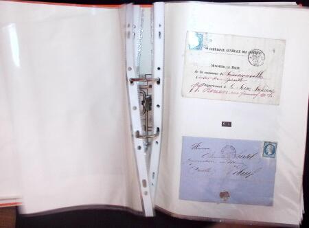 1768-2003, Lot de lettre et CPA, en un classeurs avec