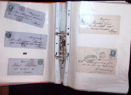 1768-2003, Lot de lettre et CPA, en un classeurs avec