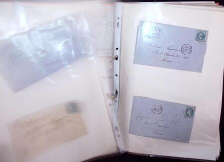 1768-2003, Lot de lettre et CPA, en un classeurs avec