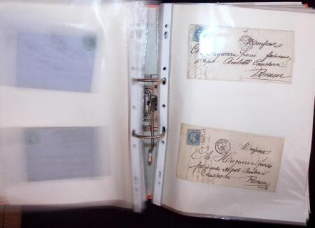 1768-2003, Lot de lettre et CPA, en un classeurs avec