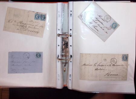 1768-2003, Lot de lettre et CPA, en un classeurs avec
