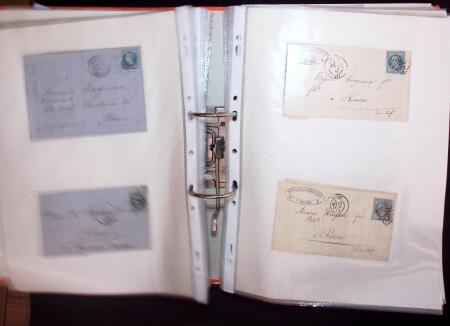1768-2003, Lot de lettre et CPA, en un classeurs avec