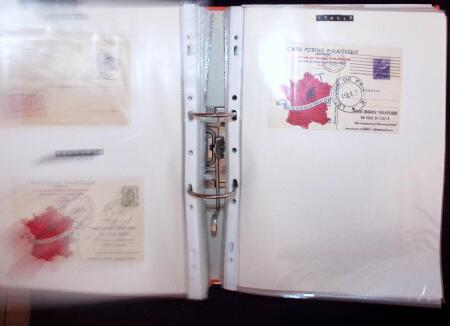 1768-2003, Lot de lettre et CPA, en un classeurs avec