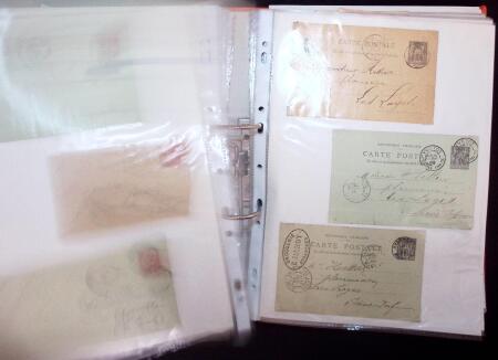 1768-2003, Lot de lettre et CPA, en un classeurs avec