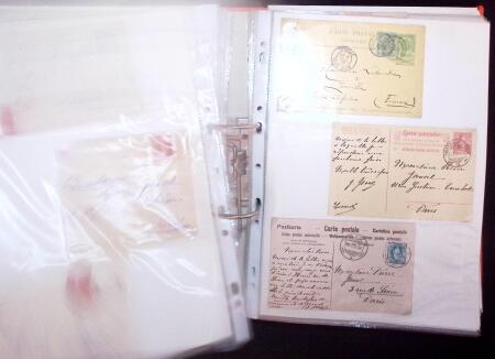 1768-2003, Lot de lettre et CPA, en un classeurs avec
