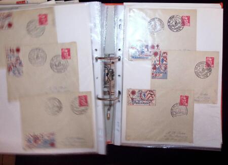 1768-2003, Lot de lettre et CPA, en un classeurs avec