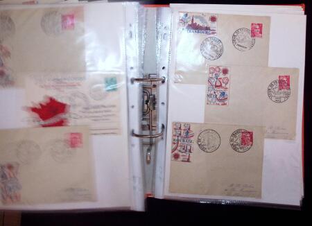 1768-2003, Lot de lettre et CPA, en un classeurs avec