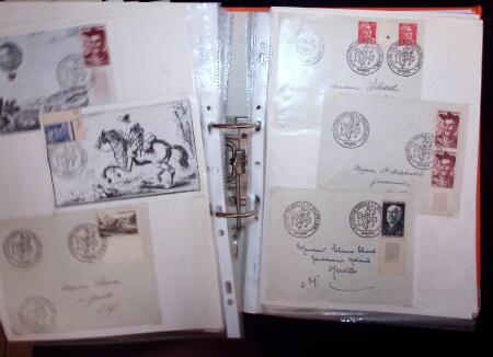 1768-2003, Lot de lettre et CPA, en un classeurs avec