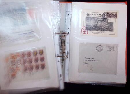 1768-2003, Lot de lettre et CPA, en un classeurs avec