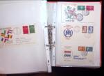 1768-2003, Lot de lettre et CPA, en un classeurs avec
