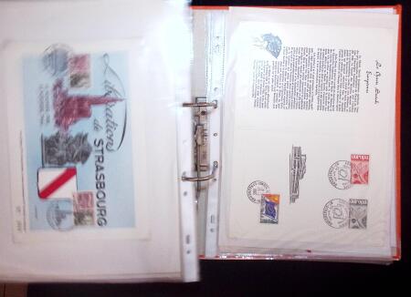1768-2003, Lot de lettre et CPA, en un classeurs avec