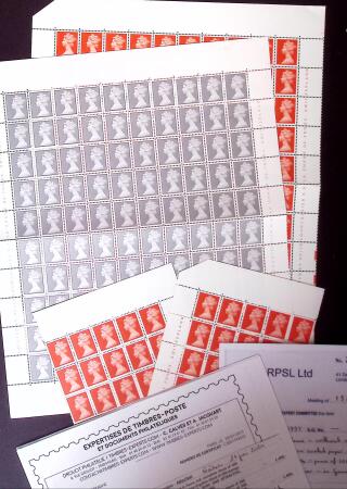 1997 QEII, Machins, two proof sheets of 100, perforated