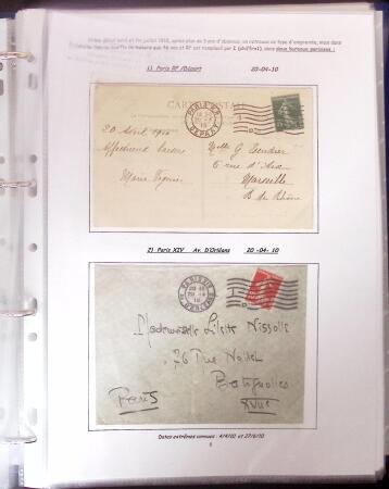 1911-1970 2 classeurs réunissant les différentes