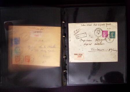 1910-1943 44 lettres chargées de cette période avec