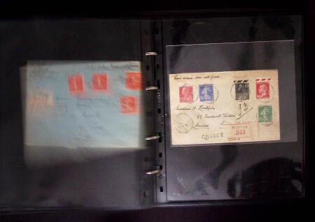 1910-1943 44 lettres chargées de cette période avec