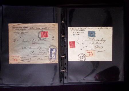 1910-1943 44 lettres chargées de cette période avec