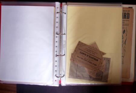 1940-1953 Ensemble en 1 classeur de documents de deuxième