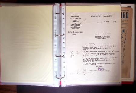 1940-1953 Ensemble en 1 classeur de documents de deuxième
