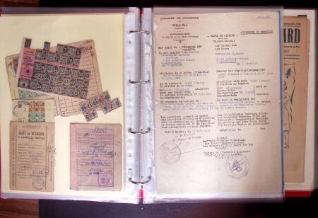 1940-1953 Ensemble en 1 classeur de documents de deuxième