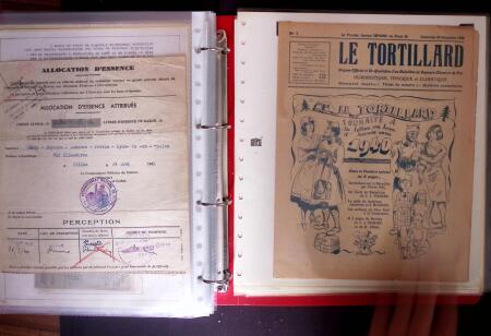 1940-1953 Ensemble en 1 classeur de documents de deuxième