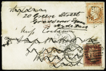 n° 23 40c orange sur lettrede Paris 1865 pour l'Angleterre,
