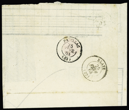 N°17B avec voisin OBL GC 496 + T15 "Blaye (32)" (Gironde
