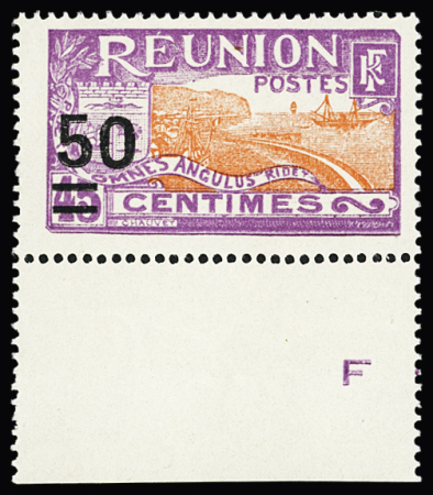 N° 123Ac 50c s. 45c violet et orange, variété chiffres