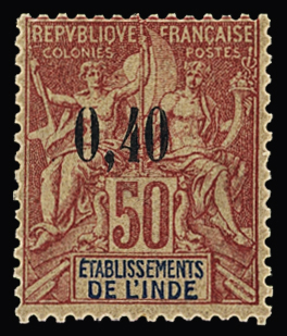 N° 23 0,40 s. 50c rose, **, très frais, TB