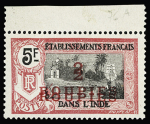 N° 73a et 76a, variétés double surcharge, **, très