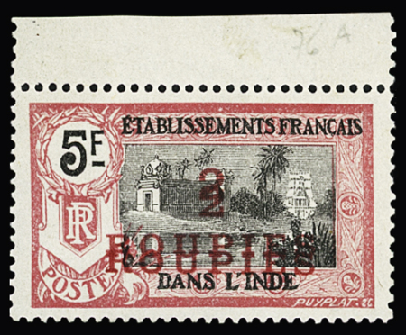 N° 73a et 76a, variétés double surcharge, **, très