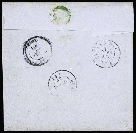 N°14 OBL PC 1183 + T15 "Epernay (49)" (1859) sur