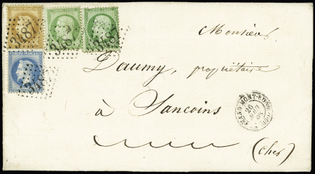 N°20, 2   pièces + 28 + 29 OBL GC 3487 + T15 "St