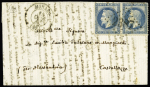 N°29 en   paire OBL GC 2987 + T17 "Monaco (87)" (1868)