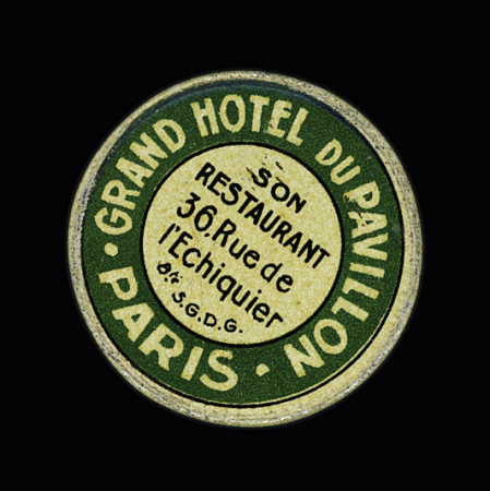 Timbres-monnaies "Grand Hotel du Pavillons. Paris"