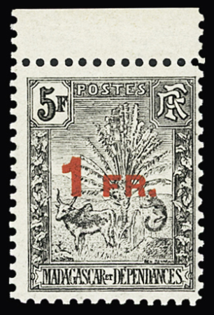 N° 124 1f sur 5f, bdf, **, très frais, TTB, tirage