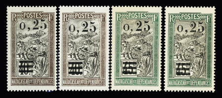 N° 127 et 128, variétés virgule différente (Maury