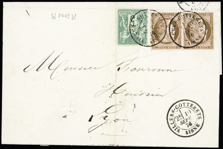 N°54 en
   paire + n°64 (pd) OBL CAD "Villers-Cotterets
