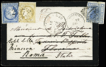 N° 59 +   60 OBL GC 2527 + T17 Montsurs (51) (1872)
