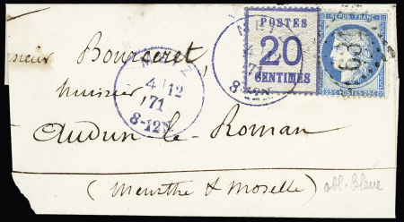 Double   affranchissement : France n°60 OBL GC 631