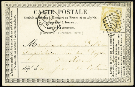 N° 59   OBL GC 2240 + CAD "Alger bat a vap" (1874)